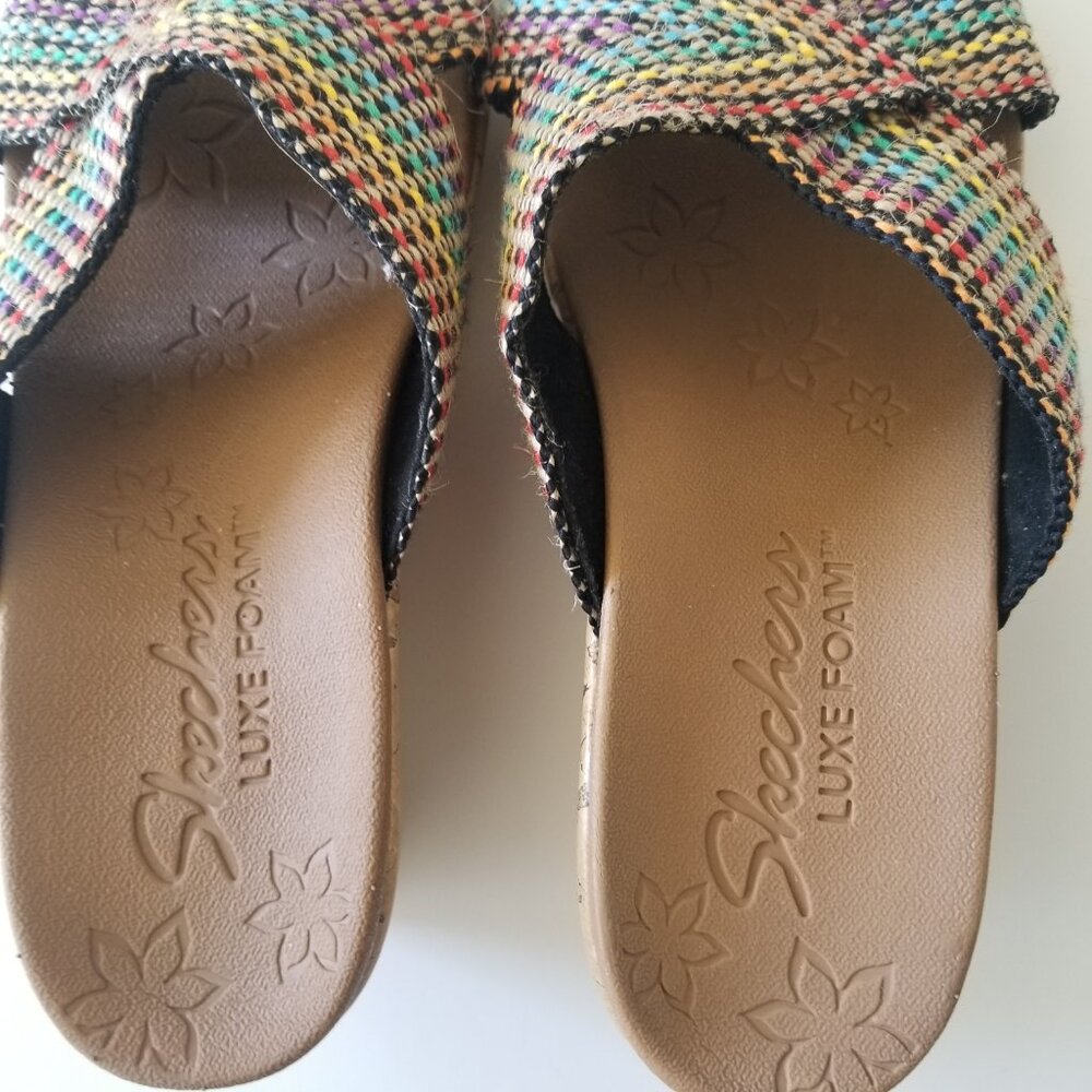 Sketchers Luxe Foam Multi Color Sandal Size 8 - image 2